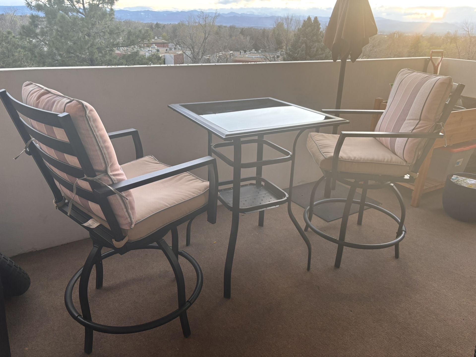 Tall Patio Table + Chairs