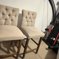 Tufted Counter Height Bar Stools (Set of 2)