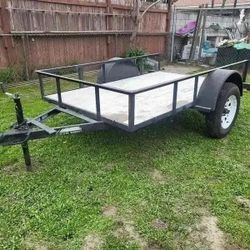 Trailer 5 X 8 Single Axle Wood Floor No Ramp / Door 2in Ball Hitch