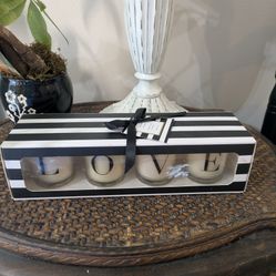 4 Piece New Set Of  LOVE Candles