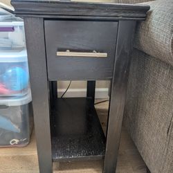 Pair (2) Of Black End Tables/Side Tables 