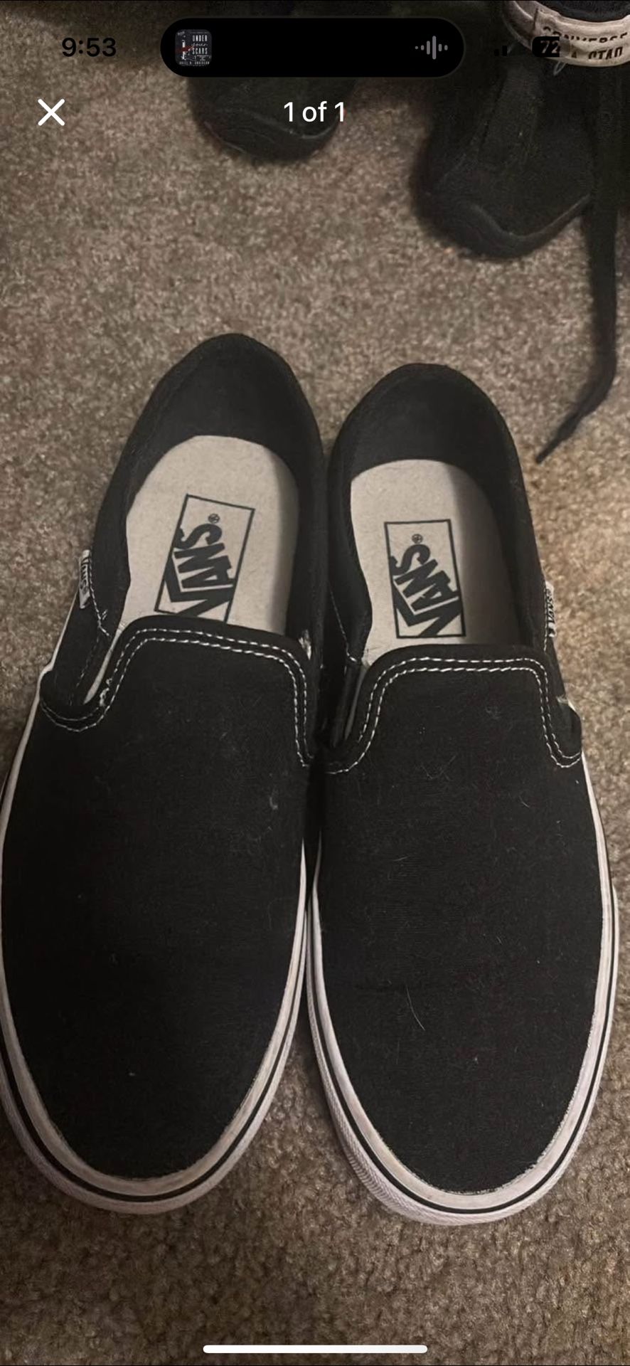 Black Slip On Vans