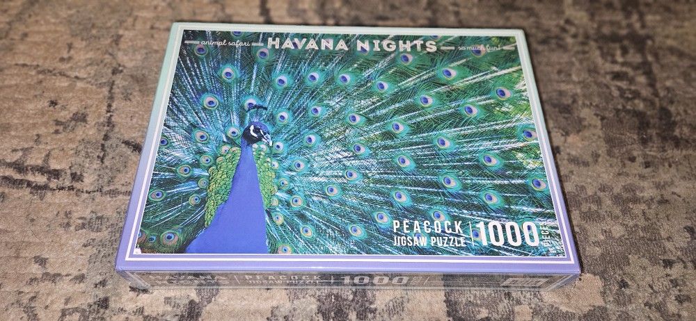 Havana Nights Peacock Animal Safari Puzzle 1000 Pcs (2019) Brand New & Sealed!!!