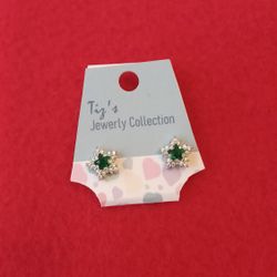 Silver Rhodium Stud Earrings