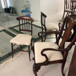 Antique Hand-carved Pair Of Chairs  