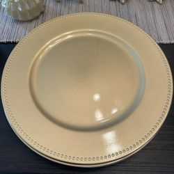10 Gold Charger Plates 13” 