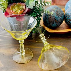 HEISEY OLD DOMINION STEMWARE - SET OF TWO 