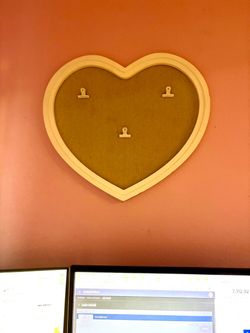 Heart shape cork board