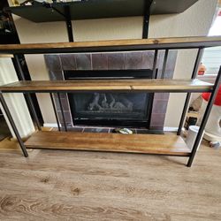 Wood and metal console table