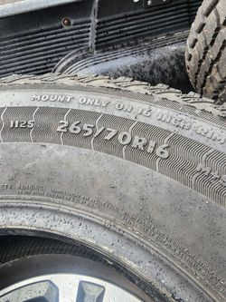 Tires  265 70 R16