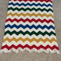 Crocheted Blanket - Primary Colors