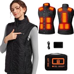 Heated Vest, Heated Vest For Women With 16000Mah Battery Pack Included,Womens Warming Electric Heating Vest Jacket