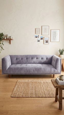 Mid-Century Velvet Sofa Delivery