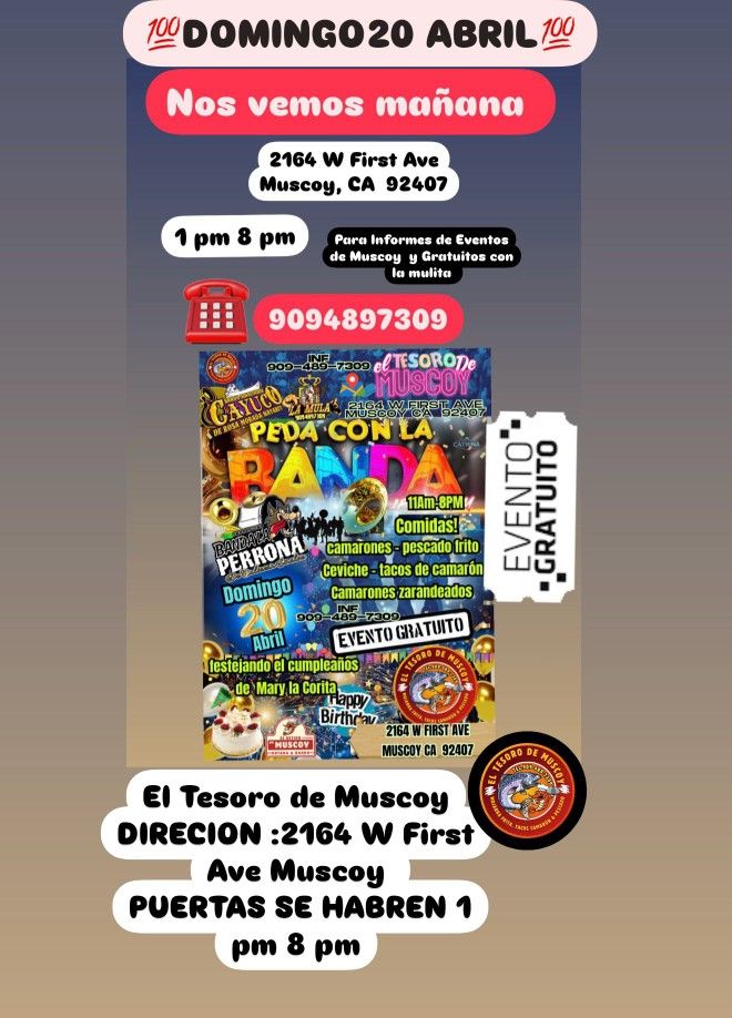 Banda 1pm 8 Pm Domingos (contact info removed)