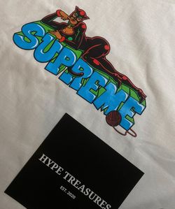 Supreme cat woman tee white