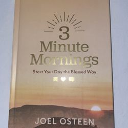 Three minute morning Hardcover Book By Joel Osteen