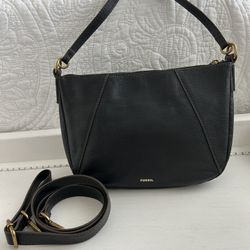Fossil Black crossbody Leather Bag (LIKE NEW)