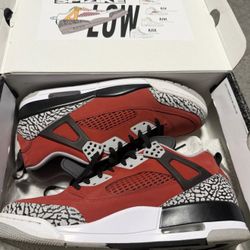 Jordan Spizike Low Red And Black Pre-loved