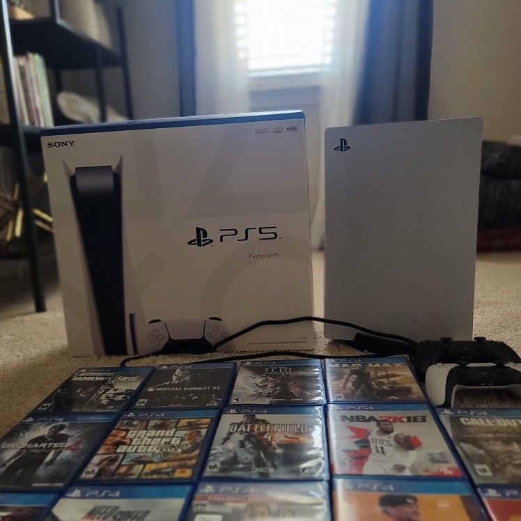 PS5 W/16 GAMES FOR SALE