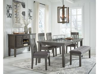 Hallanden Gray Dining Table w/ Extension