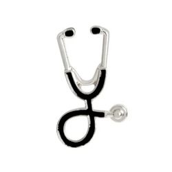 Doctors Nurses  Mini Stethoscope Brooches Pins Jackets Coat Lapel Pin Bag Button Collar Badges Gifts Medical Jewelry