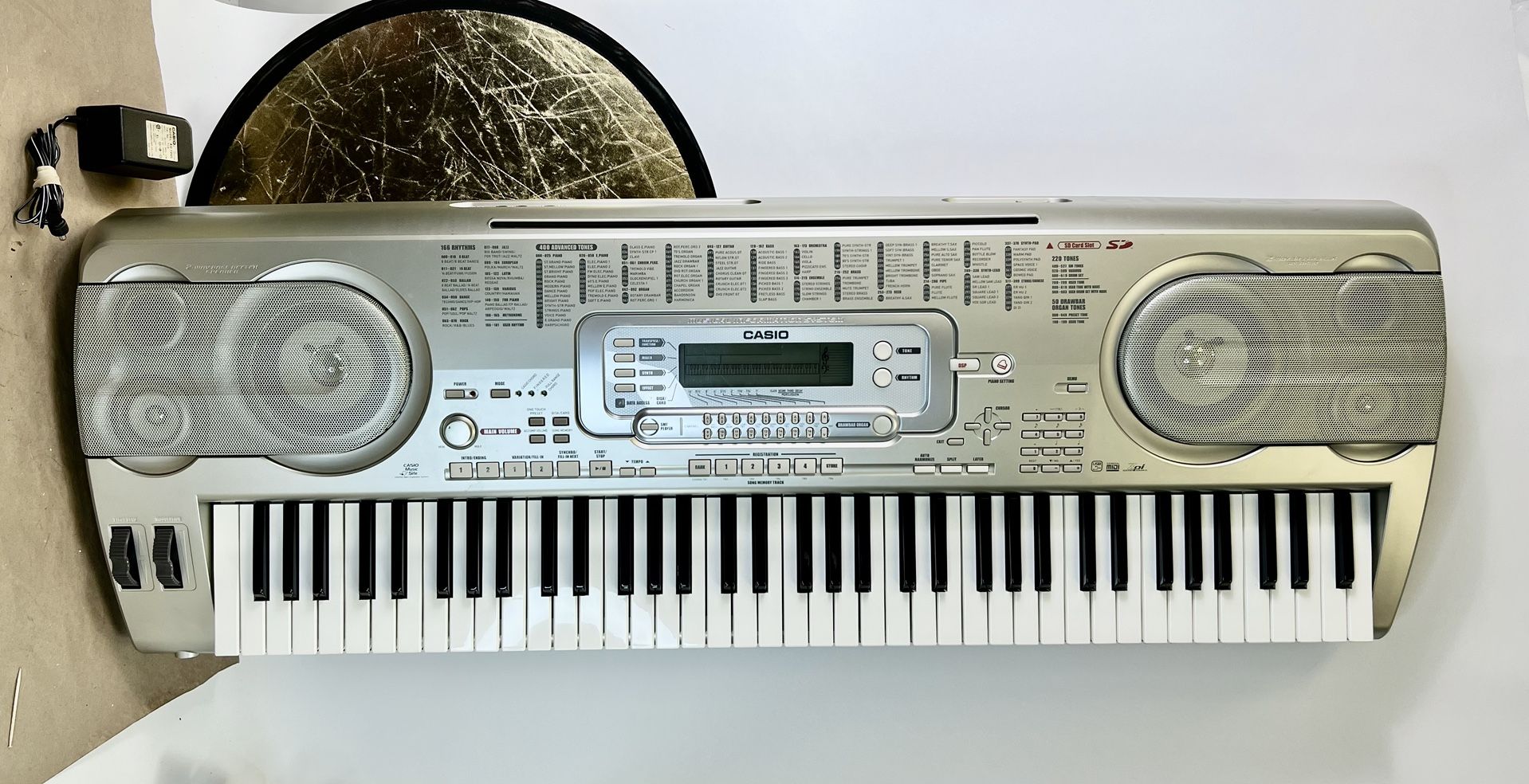 Good Working And Nice Looking WK3800 Casio Digital Keyboard Workstation 76 Keys With Case And Power Supply