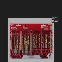 Power Drill Bit Set 60% Discount Brand New Milwaukee RED HELIX In Stores Cost  115 New  4
