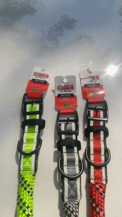 3 Brand new L/XL KONG reflective rope collars