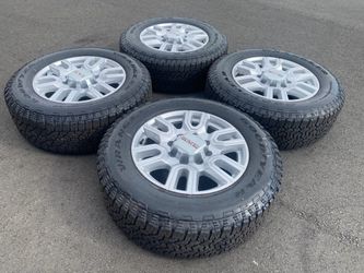Factory 20” GMC 8 lug 2500 Sierra rims & tires ~ new tread 100% ~ 2011 to 2026 models