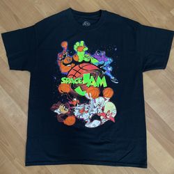 Space Jam Looney Tunes Adult Size Large Shirt Y2K