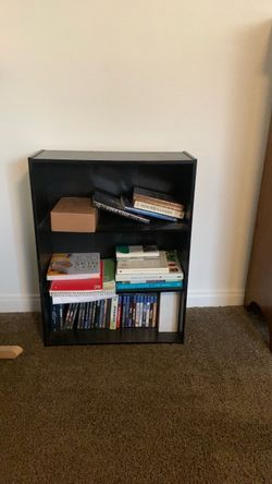 Black 3-Shelf Bookcase