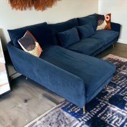 Blue Albany Park Sectional Couch Sofa **ALL NYC DELIVERY**