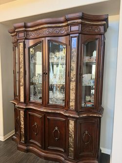 Vintage Solid Wood China Cabinet