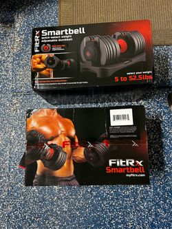 (2 pack) FitRx Adjustable Dumbbell, 52.5 pounds, Smartbell with Quick Select Weights for Home Gym