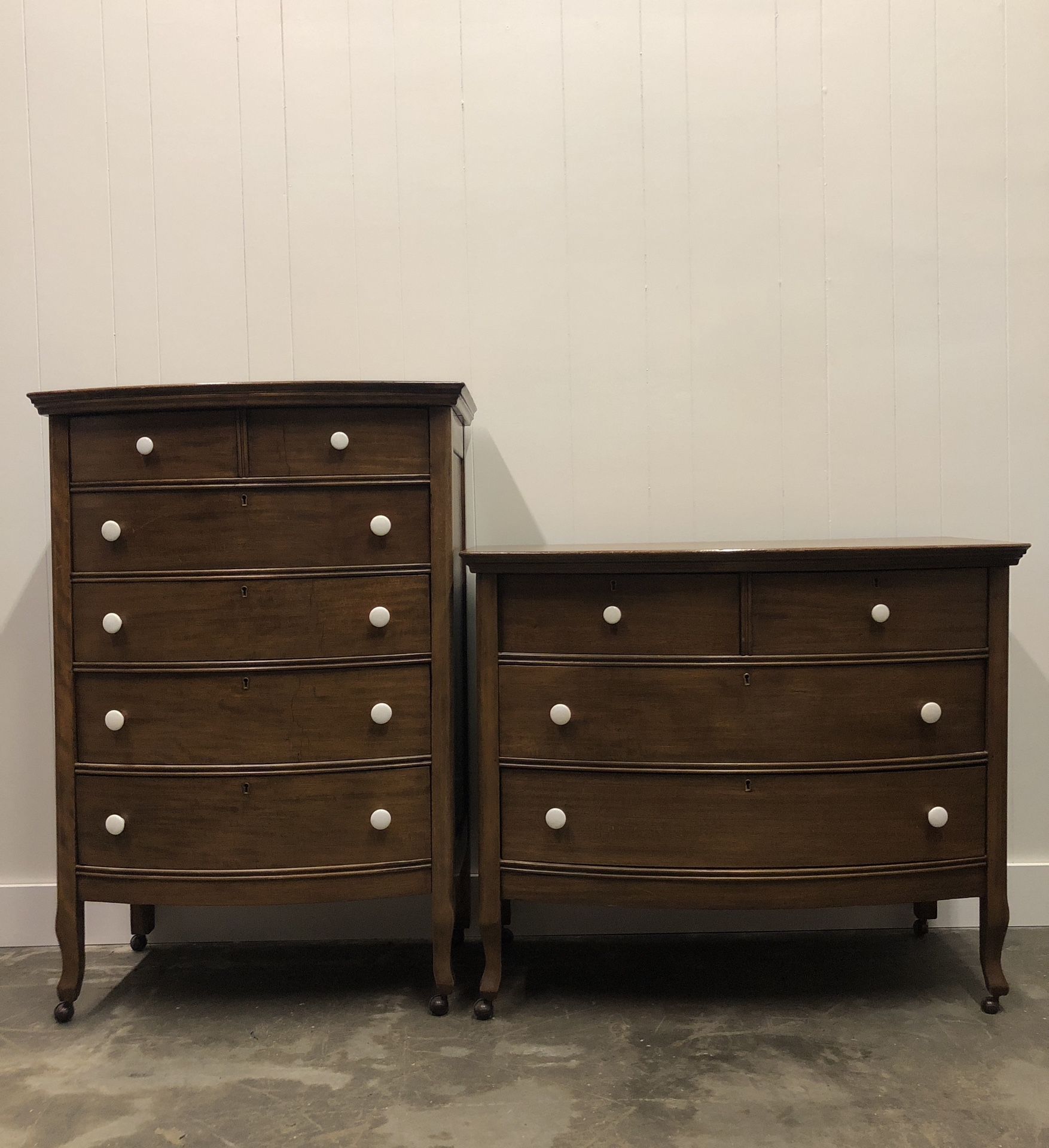 Antique Dresser + Chest of Drawers Set