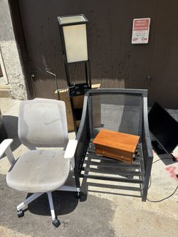 Work Chair, Patio Chair, Standing Lamp, Artwork FREEEEEE
