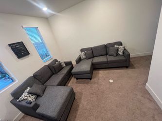 Grey sectional couch
