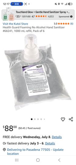 Hand Sanitizer Health Guard NO Alcohol #68241