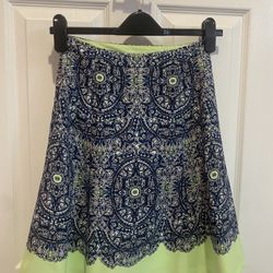 The Limited Womens Multicolor Geometric Elastic Waist Flare Skirt Size XS
