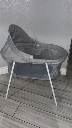 Grey & Blue Bassinet