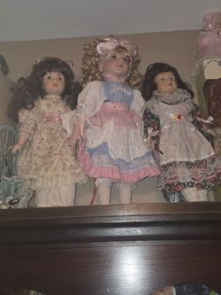Vintage Porcelain Dolls (3 of them)