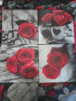 Canvas pictures ((SET OF 4))  or $5 each separately