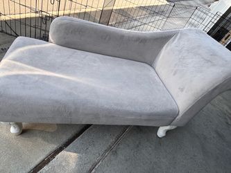 Gray on the Smaller side Microfiber Chaise Lounge