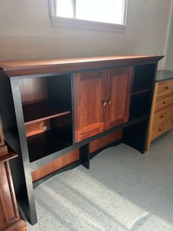 Solid wood mission style console cabinet