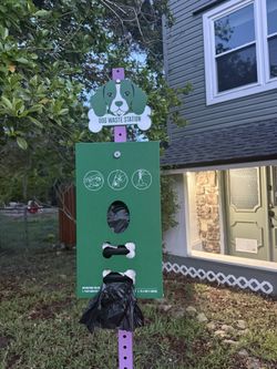 Commercial Dog Waste Station with Trash Can – $100