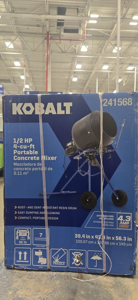 KOBALT 1/2 HP 4CU-FT Concrete Mixer