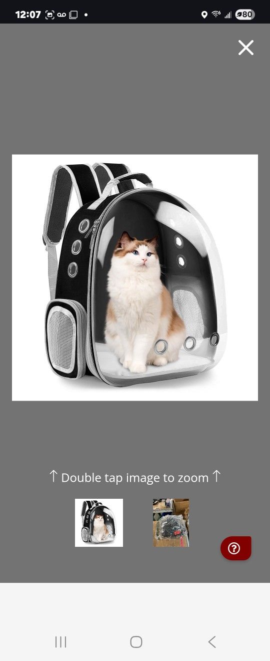 XZKING Cat Backpack Carrier Bubble Bag, Transparent Space Capsule Pet Carrier Dog Hiking Backpack, Small Dog Backpack Carrier for Cats Puppies Airline