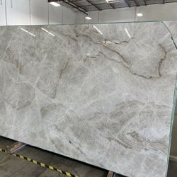 Taj Mahal Countertop Installation & Slab Fabrication
