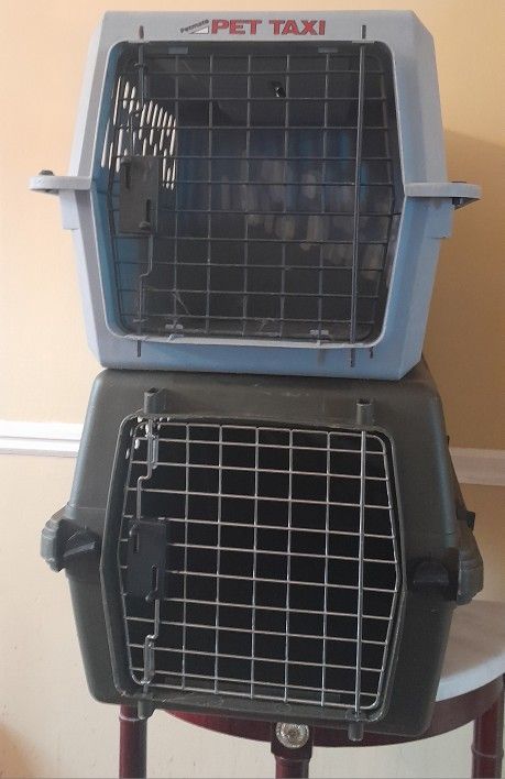 Two Cat Pet Carriers. Approx 22" Long
