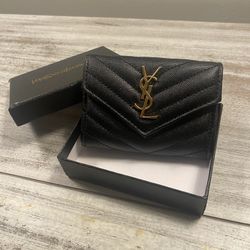 YSL black leather Wallet 